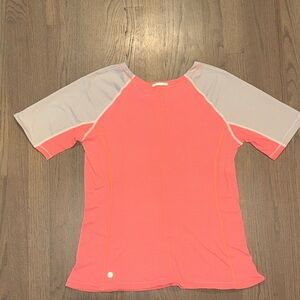 Lululemon Coral Striped Top